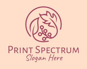 Pink Floral Ornament  logo design