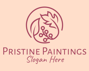 Pink Floral Ornament  logo design