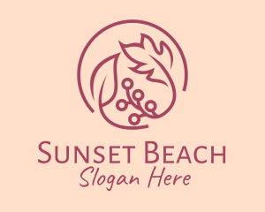 Pink Floral Ornament  logo design