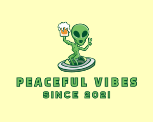 Martian Alien Beer  logo design