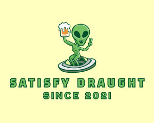 Martian Alien Beer  logo design