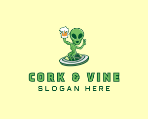 Martian Alien Beer  logo design