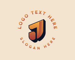 Retro Business Letter J Logo