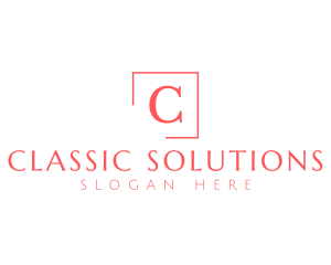 Classic Serif Frame logo design