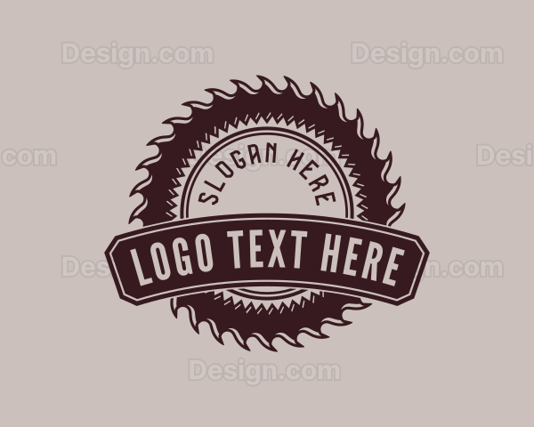 Rustic Saw Lumberjack Logo