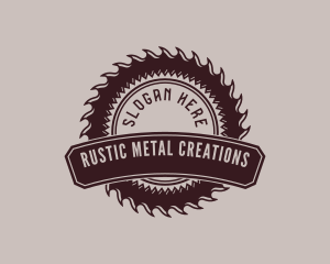 Rustic Saw Lumberjack logo design