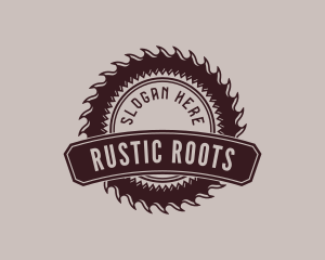 Rustic Saw Lumberjack logo design