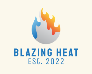 Industrial Heating Cooling  logo design