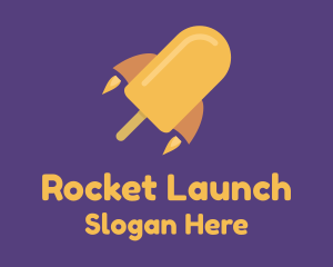 Orange Popsicle Rocket logo design