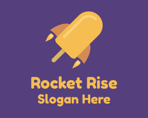 Orange Popsicle Rocket logo design