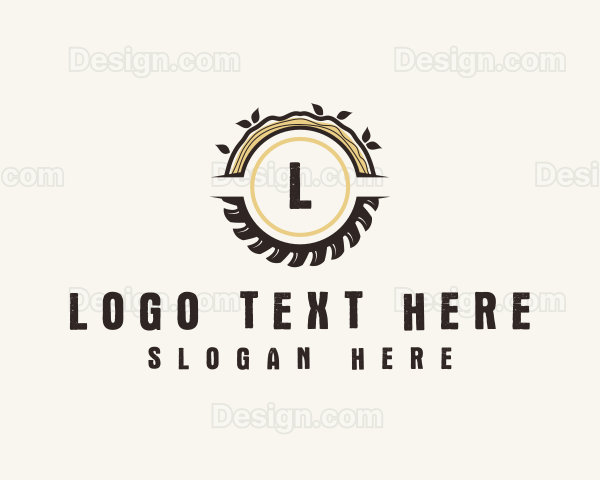 Saw Logging Carpentry Logo