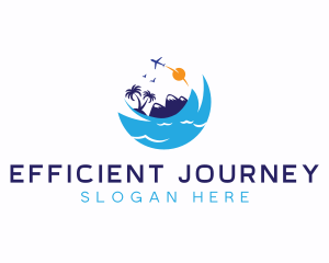 Travel Sea Vacation logo design