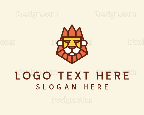 Geometric Lion Face Logo