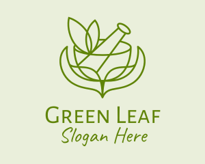 Green Herbs Pestle  logo