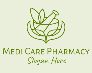 Green Herbs Pestle  logo