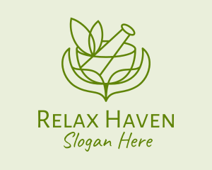 Green Herbs Pestle  logo