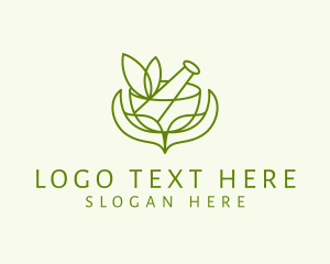 Green Herbs Pestle  logo