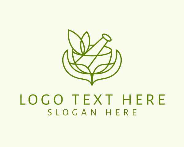 Green Herbs Pestle  logo