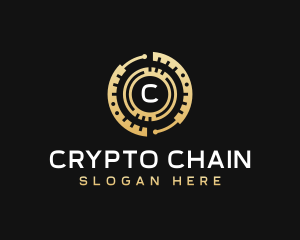 Bitcoin Crypto Technology logo design