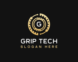 Bitcoin Crypto Technology logo design