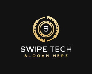 Bitcoin Crypto Technology logo design