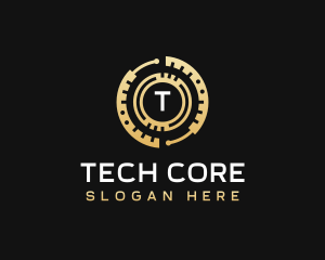 Bitcoin Crypto Technology logo design