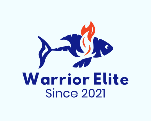 Flaming Tuna Fish  logo