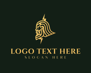 Powerful - Gold  Greek Mythology logo design