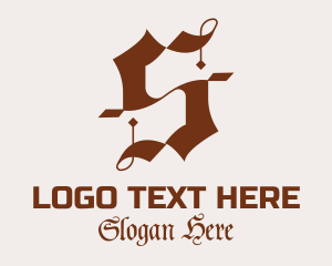 Typography - Gothic Typography Letter S logo design