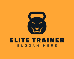 Lion Kettlebell Fitness logo design