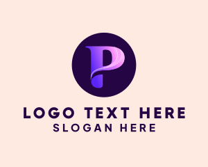 Purple Gradient Letter P logo