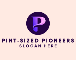 Purple Gradient Letter P logo design