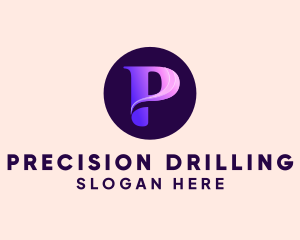 Purple Gradient Letter P logo design