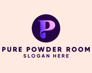 Purple Gradient Letter P logo design