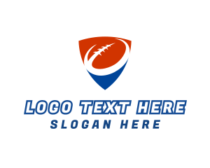Rugby - Red Blue Football logo design