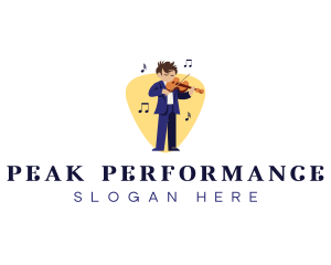 Violin Musician Performer logo design