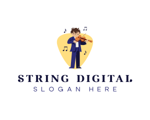 Violin Musician Performer logo design