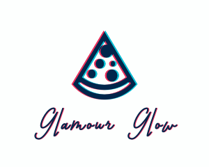 Pizza Dining Glitch Logo