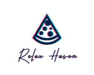 Pizza Dining Glitch Logo