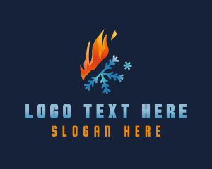 Gradient Fire Snowflake logo