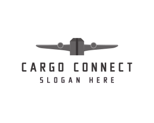 Flying  Cargo Plane logo design