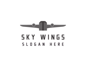 Flying  Cargo Plane logo design