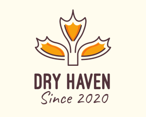 Dry Autumn Leaf logo design