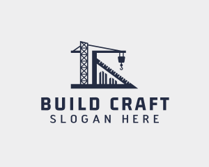 Crane  Building Construction logo design