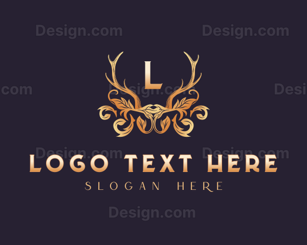 Antler Horn Ornament Logo