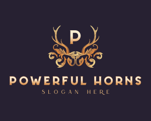 Antler Horn Ornament logo design