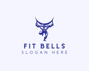 Muscular Atlas Fitness logo design