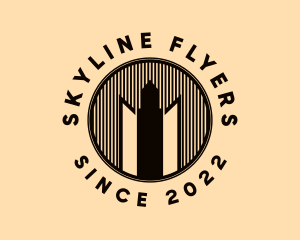 Skyscraper Building Realty logo design