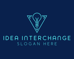 Futuristic Bulb Innovation logo design