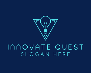 Futuristic Bulb Innovation logo design